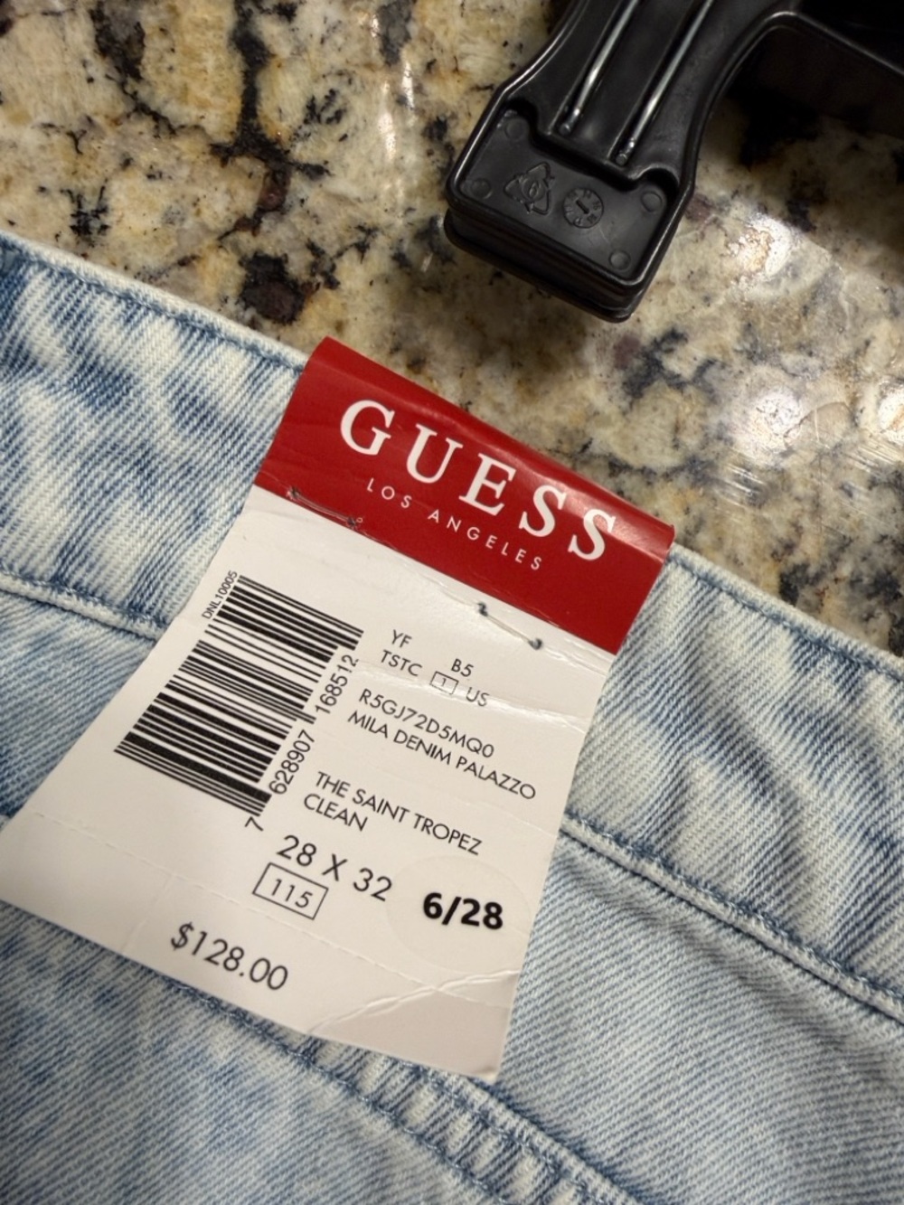 Guess Light Blue Denim Wide Leg Jeans with Red Tag